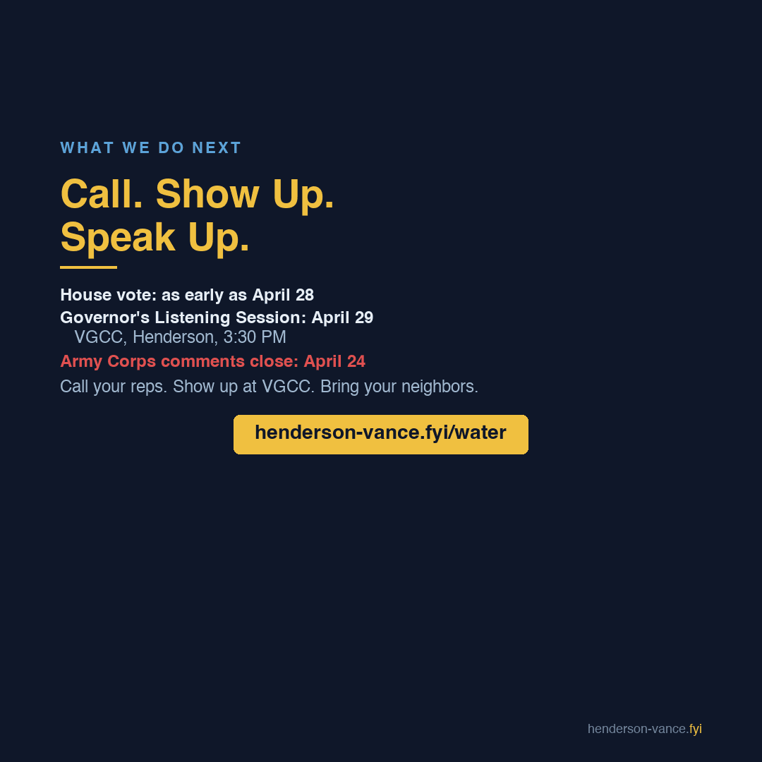 Take action - call, show up, speak up