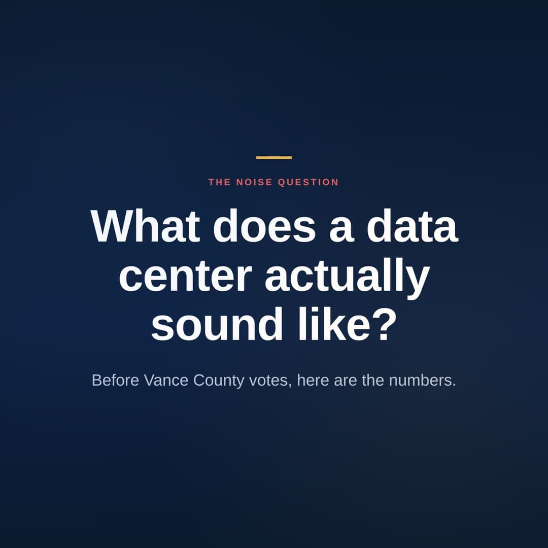 The Noise Question - What does a data center actually sound like?