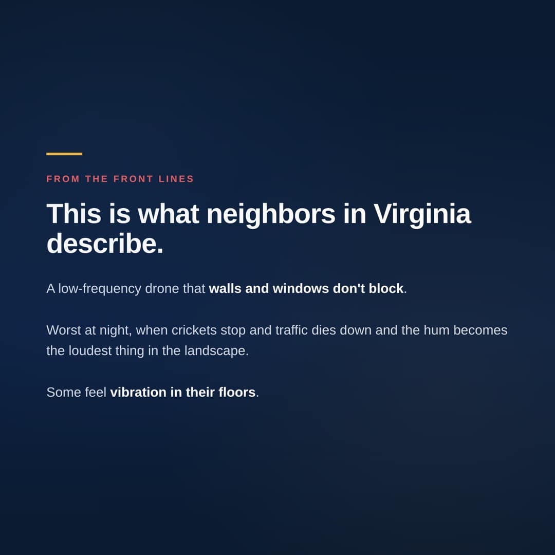 From the Front Lines - Virginia neighbors describe living next to data centers