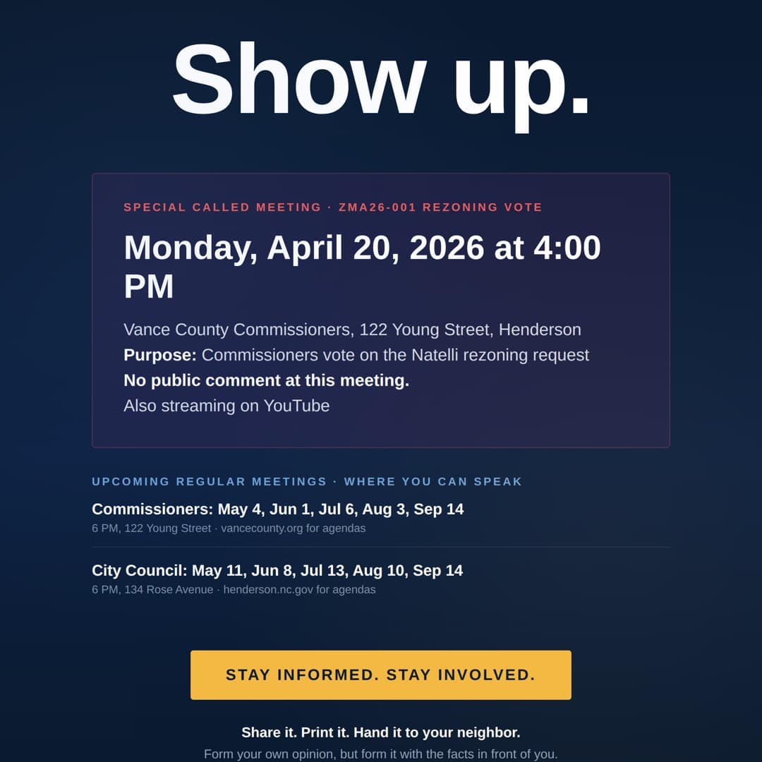 Show up, speak up - meeting dates and information